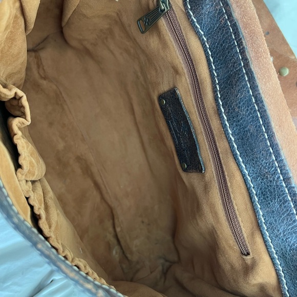 Patricia Nash Mantova Studded Rustic Saddle Crossbody Shoulder Bag - Picture 8 of 10